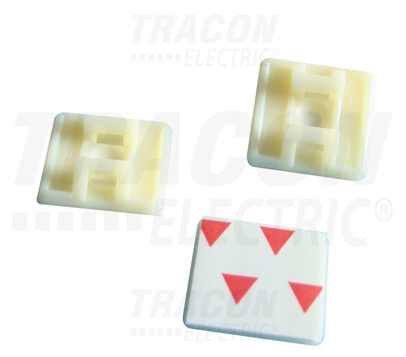 Ontapadós kétoldalról toldható kábelkotegelo talp 26,5×26,5mm, d=4,3mm, PA6.6