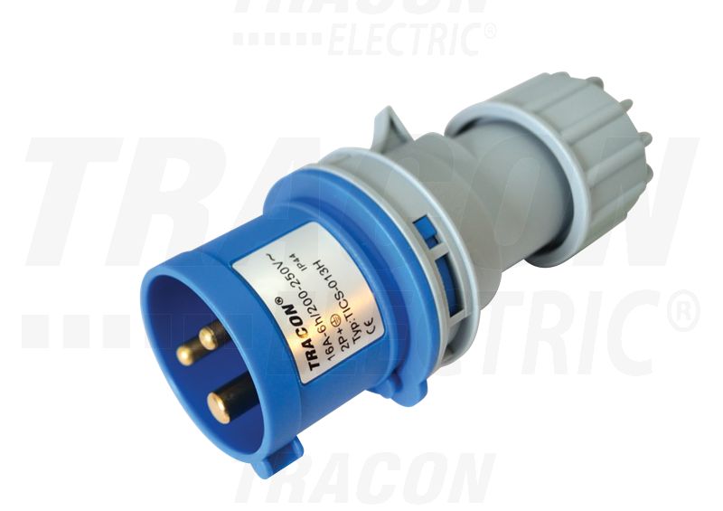 Ipari csatlakozódugó 16A, 250V, 2P+E, 6h, IP44