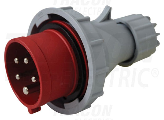 Fázisfordítós ipari csatlakozódugó 16A, 400V, 3P+N+E, 6h, IP67