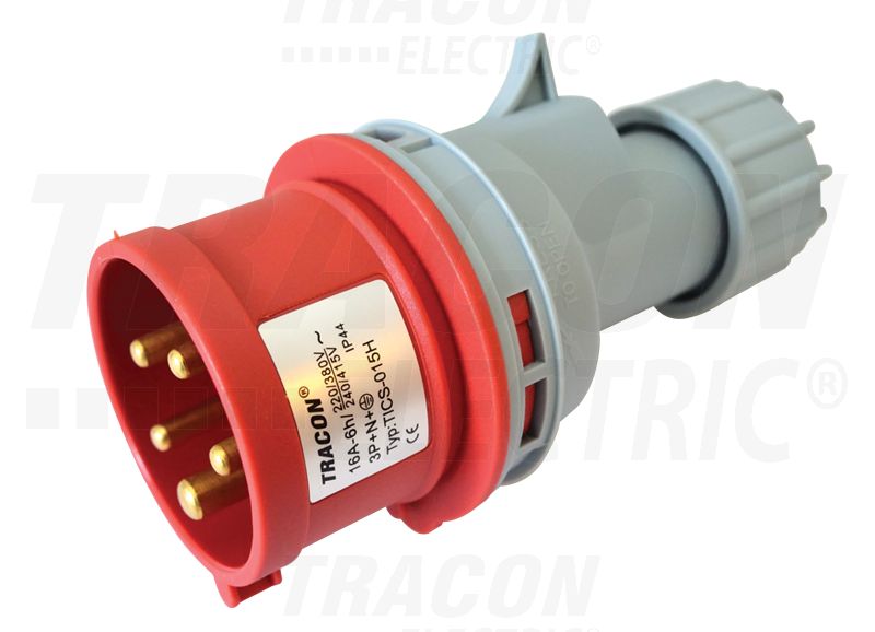Ipari csatlakozódugó 16A, 400V, 3P+N+E, 6h, IP44