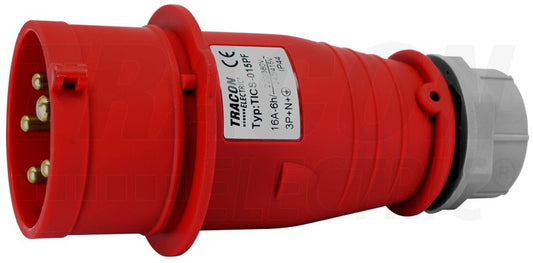 Fázisfordítós ipari csatlakozódugó 16A, 400V, 3P+N+E, 6h, IP44