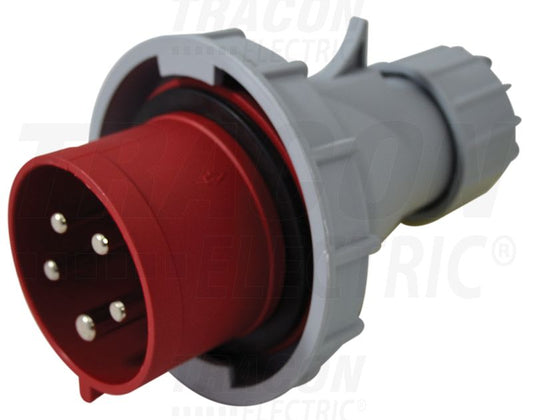 Fázisfordítós ipari csatlakozódugó 32A, 400V, 3P+N+E, 6h, IP67