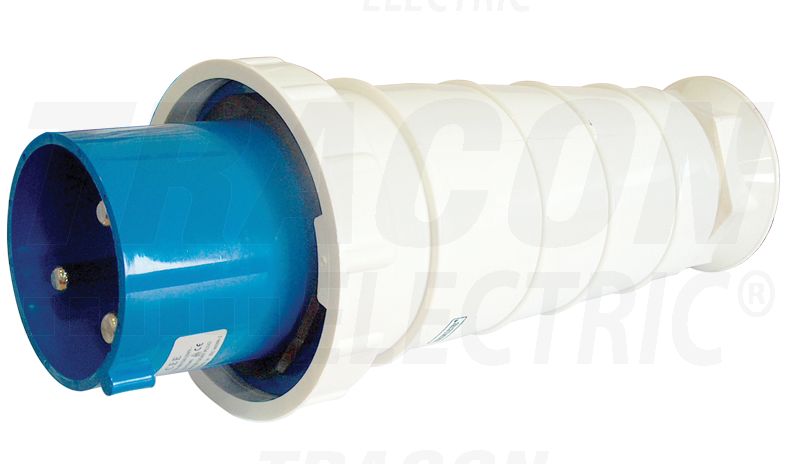 Ipari csatlakozódugó 63A, 250V, 2P+E, 6h, IP67
