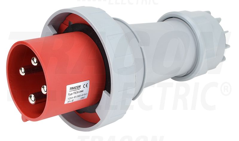 Ipari csatlakozódugó 125A, 400V, 3P+E, 6h, IP67