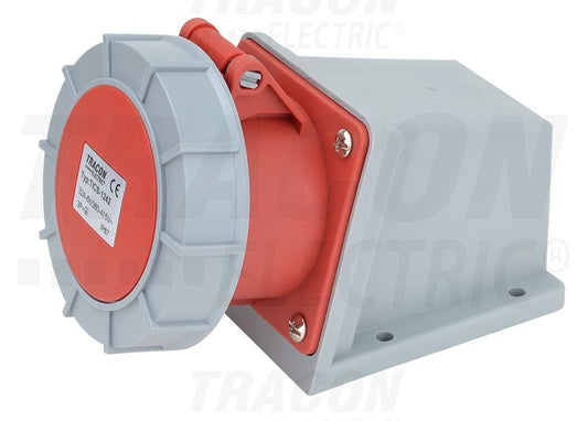 Falonkívüli szerelhető ipari   ipari csatlakozóaljzat 32A, 400V, 3P+E, 6h, IP67