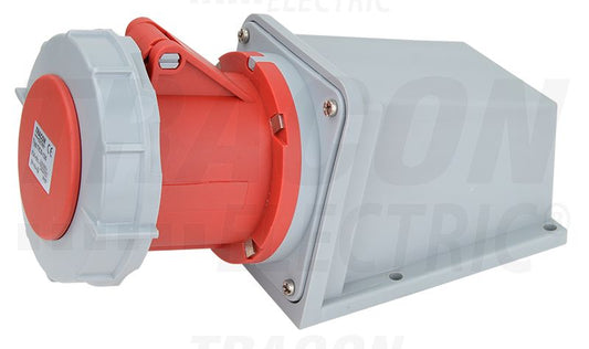 Falonkívüli szerelhető ipari   ipari csatlakozóaljzat 63A, 400V, 3P+N+E, 6h, IP67