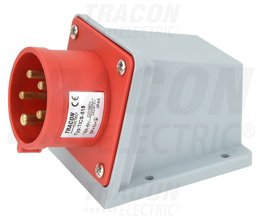 Falonkívüli szerelhető ipari   ipari csatlakozódugó 16A, 400V, 3P+N+E, 6h, IP44