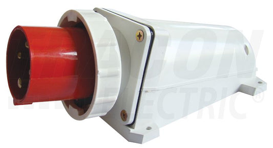 Falonkívüli szerelhető ipari   ipari csatlakozódugó 63A, 400V, 3P+E, 6h, IP67