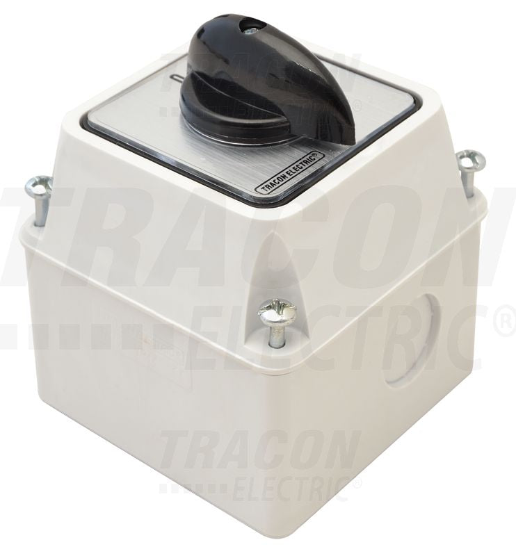 Tracon Tokozott BE-KI kapcsoló 400V, , 20A, 2P, 5,5kW, 48×48mm , IP65