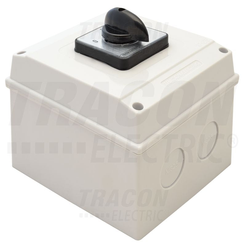 Tracon Tokozott BE-KI kapcsoló 400V, 50Hz, 25A, 3P, 7,5kW IP65