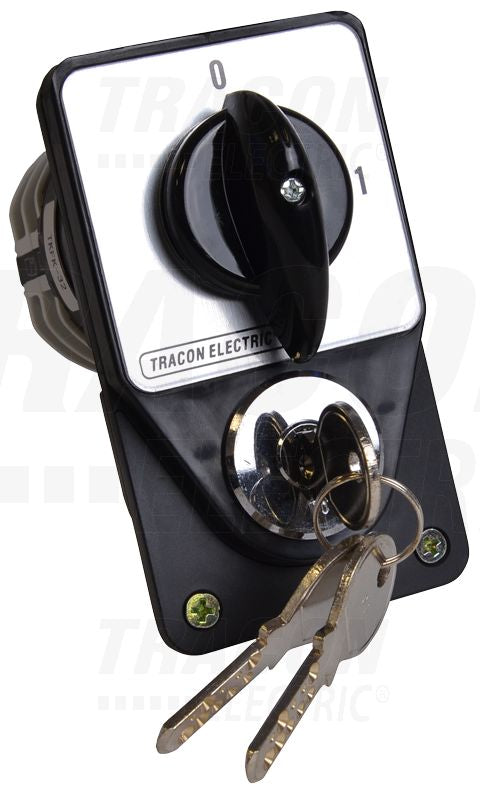 Főkapcsoló 400V, 50Hz, 32A, 4P, 11kW, 64×112mm Kulcsos Beépíthető