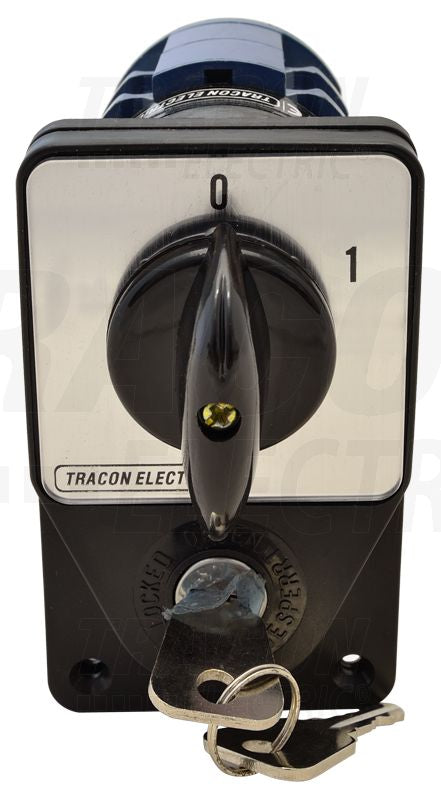 Főkapcsoló 400V, 50Hz, 63A, 4P, 18,5kW, 64×122mm Kulcsos Beépíthető