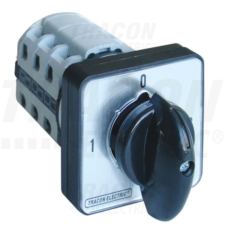 Tracon Tokozott Választókapcsoló 1-0-2 400V 25A 2×4P 7,5kW IP65