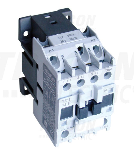 Általános felhasználású kontaktor 660V, 50Hz, 18A, 7,5kW, 230V AC, 3×NO+1×NC TR1F1801