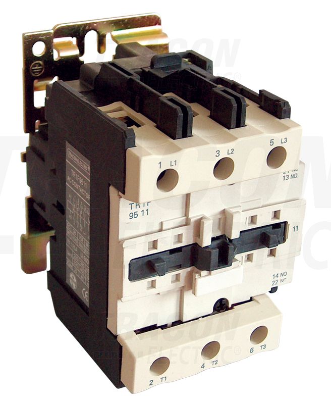 Általános felhasználású kontaktor,mágneskapcsoló 660V, 50Hz, 40A, 18,5kW, 48V AC, 3×NO+(1×NO+1×NC) TR1F4011E7