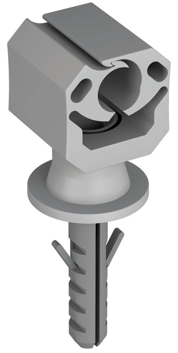 J.Propster 1154 műanyag vezetéktartó 22mm + csavar + Tipli 6x35 mm
