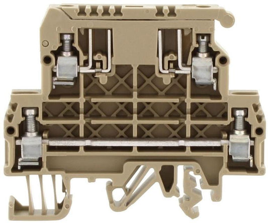 CONTA-CLIP Biztosítós sorkapocs TS35/32 5x20, 5x25 mm bézs G-biztosítóbetét 5x20mm 6.3A STKD 1 BG 1079.2
