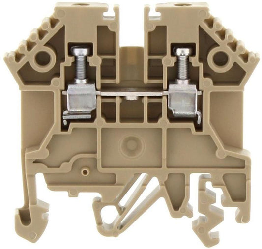 CONTA-CLIP Átmenő sorkapocs TS32/35 1-szintes 24A 0,2-2,5mm2/érvéghüvely bézs csavaros/ RK 2,5 BG  1296.2