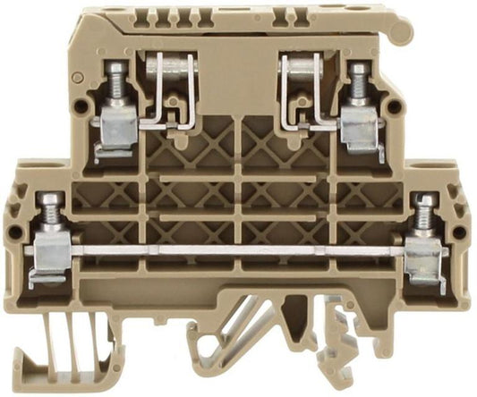 CONTA-CLIP Leválasztó sorkapocs 6.3A 500V csavaros csavaros bézs 0,2-4mm2/sokerű STKD 1/K BG  1383.2