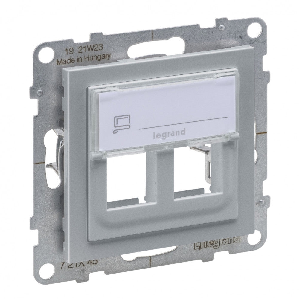LEGRAND Suno alumínium kettős keystone adapter, keret nélkül 721345
