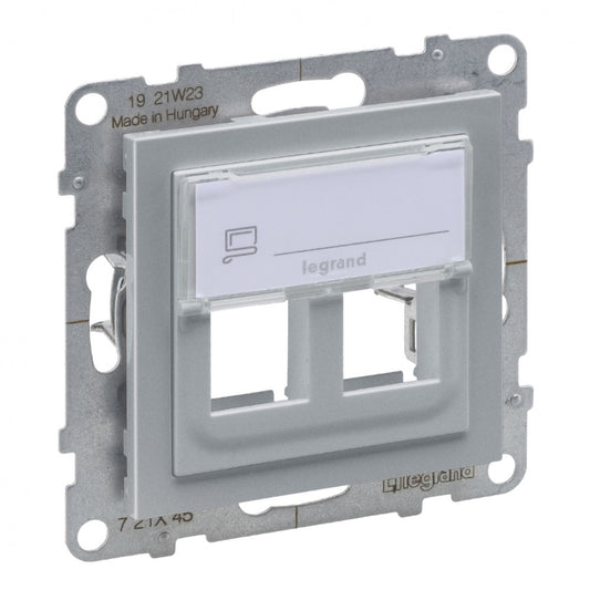 LEGRAND Suno alumínium kettős keystone adapter, keret nélkül 721345