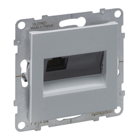 LEGRAND Suno alumínium 1xRJ45 UTP Cat.6A csatlakozóaljzat, keret nélkül 721354