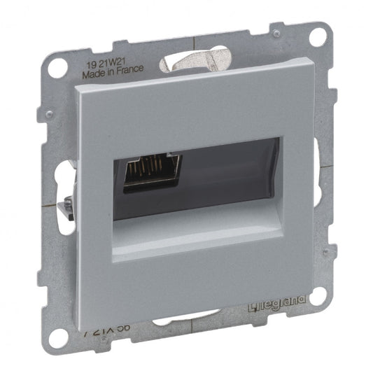 LEGRAND Suno alumínium 1xRJ45 STP Cat.6 csatlakozóaljzat, keret nélkül 721356