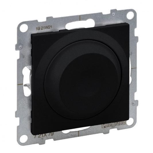 LEGRAND Suno fekete nyomógombos fényerőszabályzó 125W, 2 vezetékes, fekete 721478A