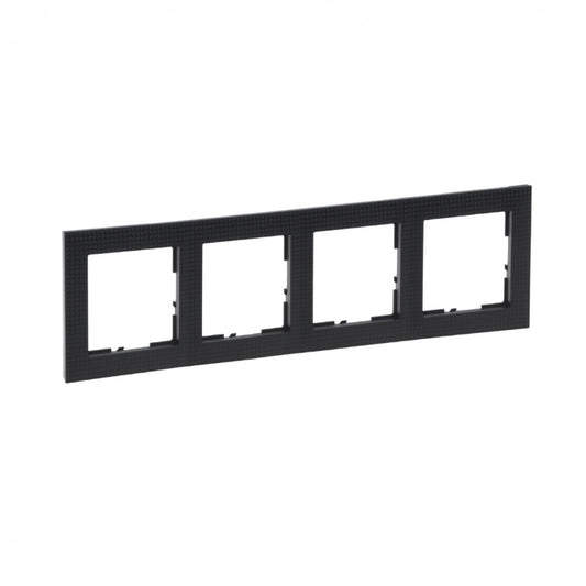 LEGRAND Suno fekete mintás keret 4-es 721574