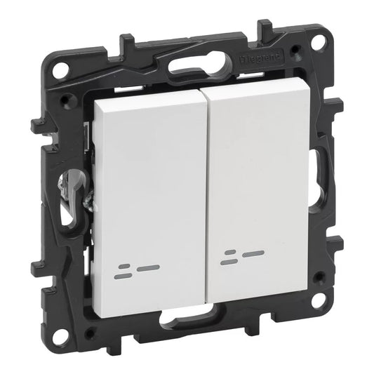 LEGRAND Niloé Step fehér 105JF csillárkapcsoló jelzőfénnyel, 10AX 863115