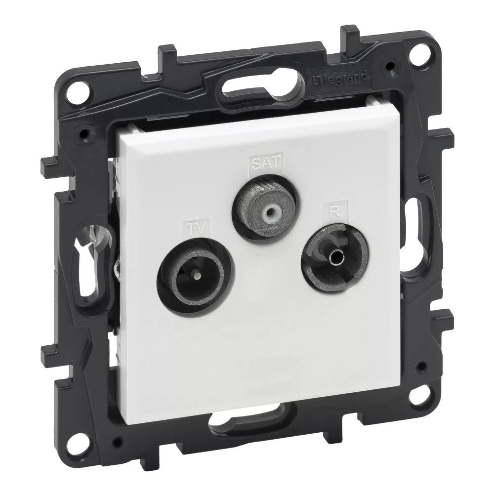 LEGRAND Niloé Step fehér TV-R-SAT átmenő aljzat (14 dB) 863178