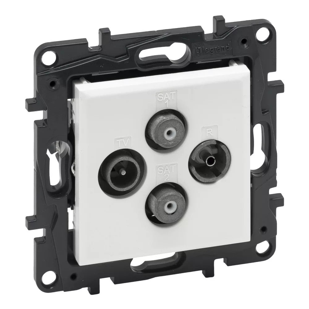 LEGRAND Niloé Step fehér TV-R-SAT-SAT csillagpontos aljzat (1,5 dB) 863182