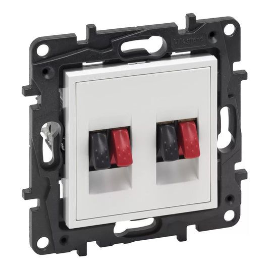 LEGRAND Niloé Step fehér hangszóró aljzat, kettős 863186