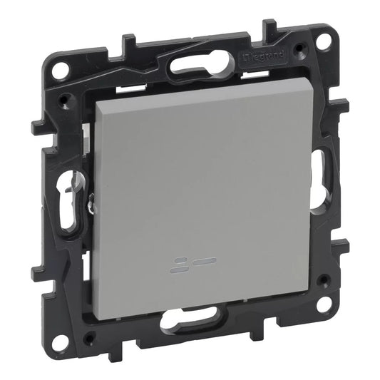 LEGRAND Niloé Step alumínium 101 JF egypólusú kapcsoló jelzőfénnyel, 10AX 863311