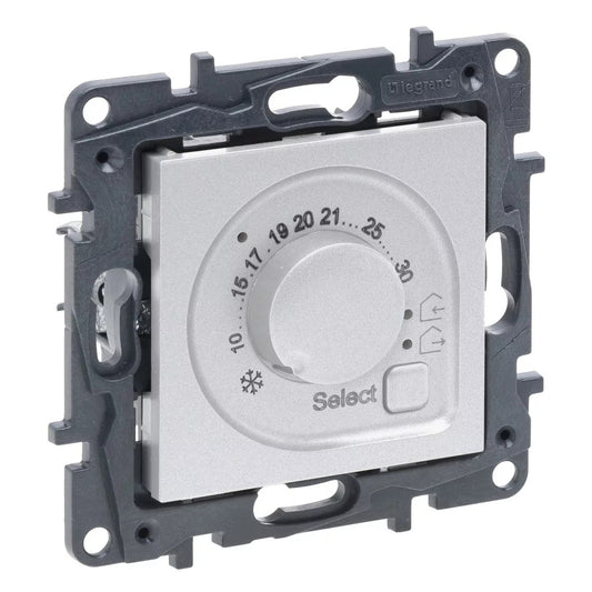LEGRAND Niloé Step alumínium szobatermosztát, 8A 863341
