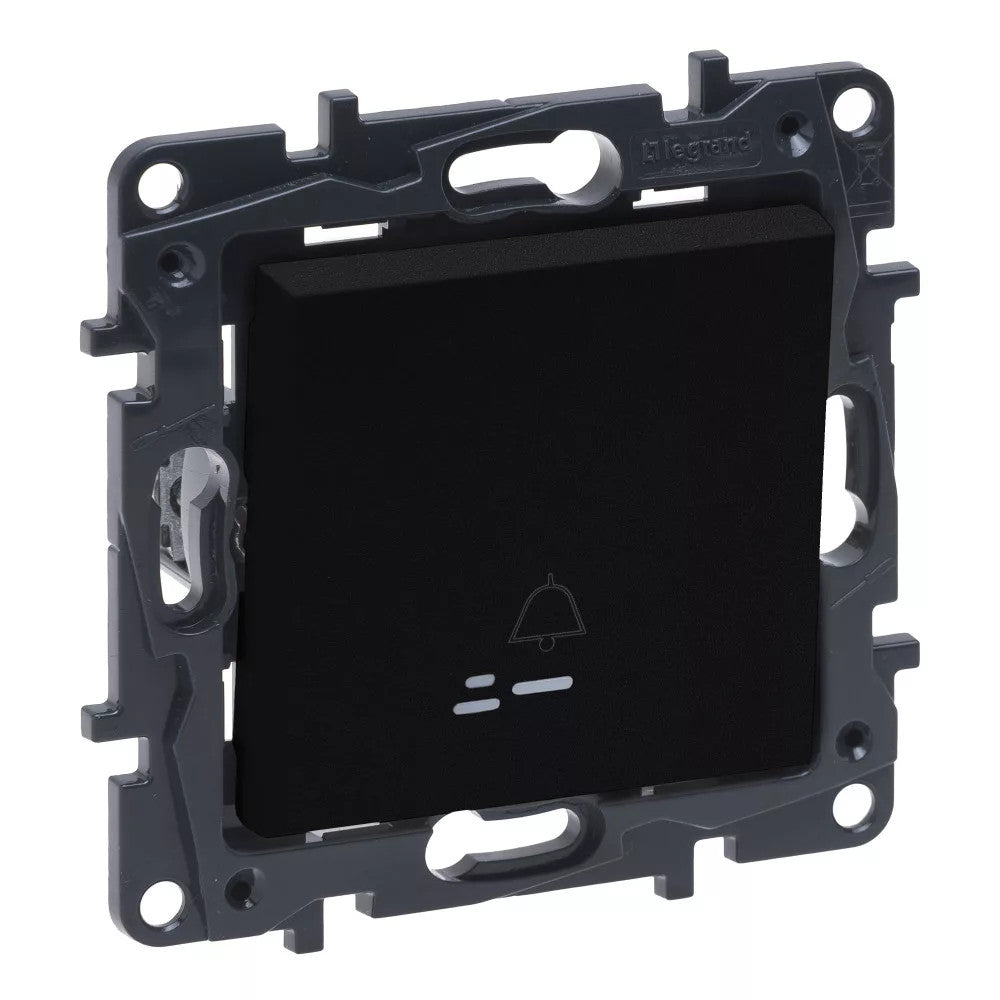 LEGRAND Niloé Step fekete N101 JF CSJ egypólusú nyomó jelzőfénnyel, csengőjellel 863510