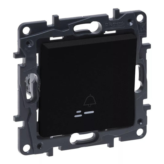 LEGRAND Niloé Step fekete N101 JF CSJ egypólusú nyomó jelzőfénnyel, csengőjellel 863510
