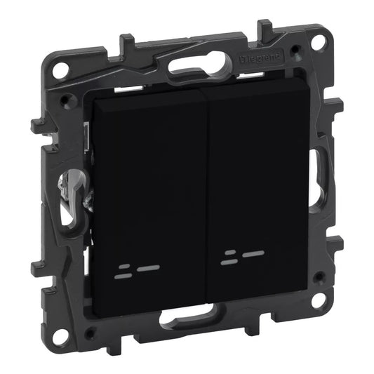 LEGRAND Niloé Step fekete 105JF csillárkapcsoló jelzőfénnyel, 10AX 863515