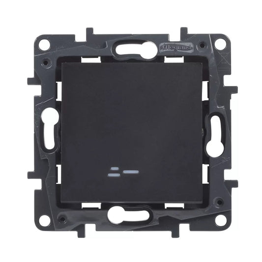LEGRAND Niloé Step fekete 106 JF váltókapcsoló jelzőfénnyel, 10AX 863516