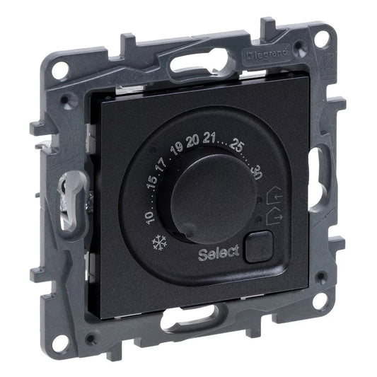 LEGRAND Niloé Step fekete szobatermosztát, 8A 863541