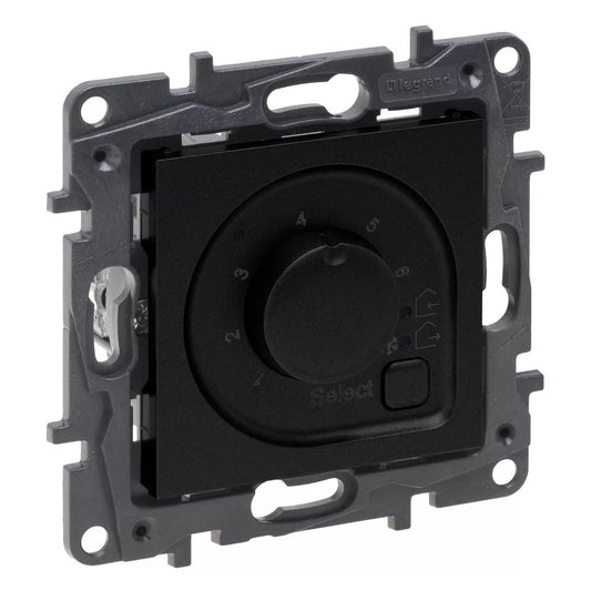LEGRAND Niloé Step fekete szobatermosztát padlófűtéshez, 16A 863542