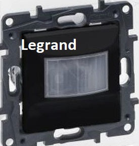 LEGRAND Niloé Step fekete mozgásérzékelős kapcsoló 3 - 250W, 120°, 2-vezetékes, IP44 863550A