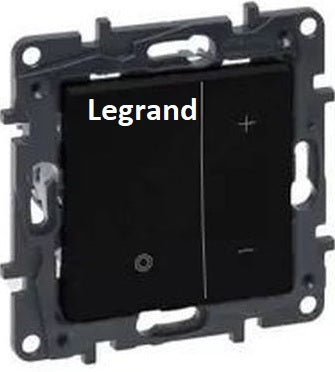 LEGRAND Niloé Step fekete fényerőszabályzó, nyomógombos 400W 863553A