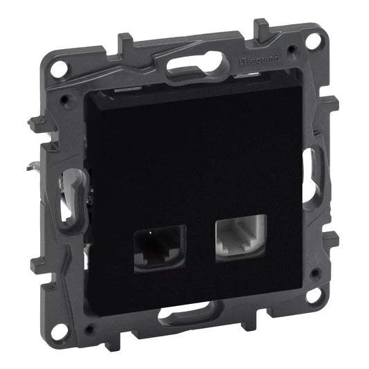 LEGRAND Niloé Step fekete RJ45 Cat.6 UTP + 1xRJ11 aljzat 863556