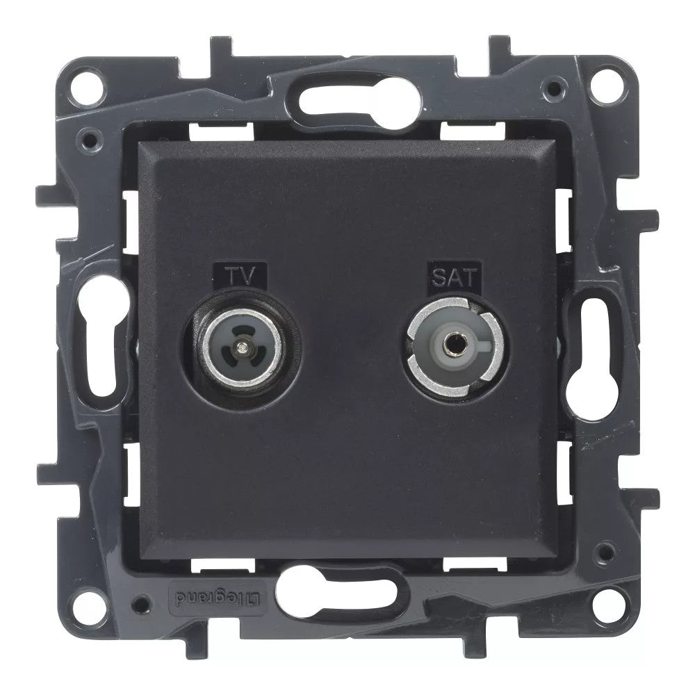 LEGRAND Niloé Step fekete TV-R-SAT végzáró aljzat (10 dB) 863579
