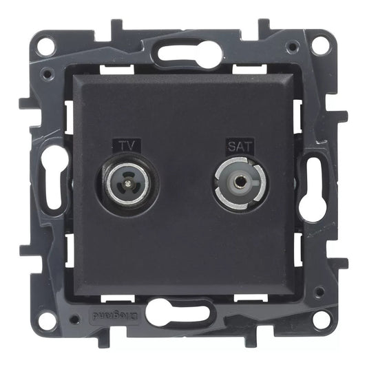 LEGRAND Niloé Step fekete TV-R-SAT végzáró aljzat (10 dB) 863579
