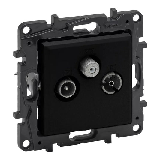 LEGRAND Niloé Step fekete TV-R-SAT csillagpontos aljzat (1,5 dB) 863580