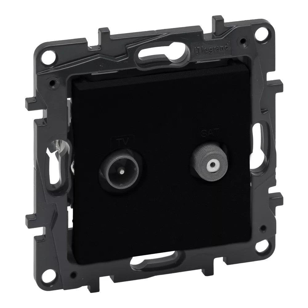 LEGRAND Niloé Step fekete TV-SAT csillagpontos aljzat (1,5 dB) 863583