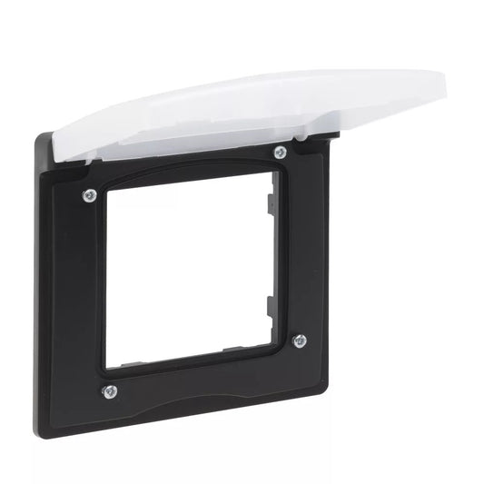 LEGRAND Niloé Step fekete keret 1-es IP44, csapófedéllel 863596