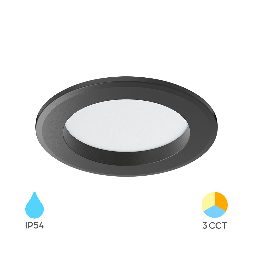 Braytron fekete led lámpa  9W  820Lm IP54 220-240V  BD01-10181